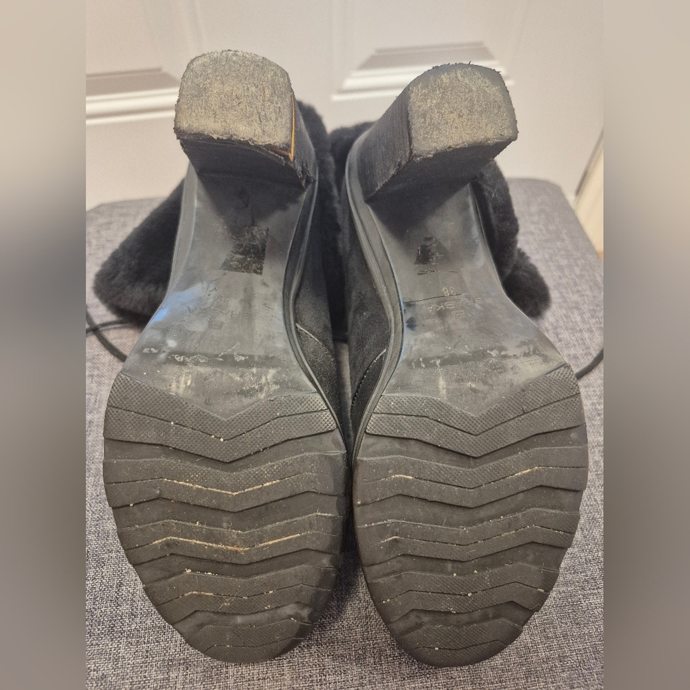 Natural Suede and Real Fur Lined Winter Ankle Boots Super Warm - Picture 8 of 17